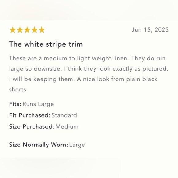 NWT Size L - The Somerset Striped Trim Linen Cotton Shorts (NWT US$ 98) - Picture 15 of 16